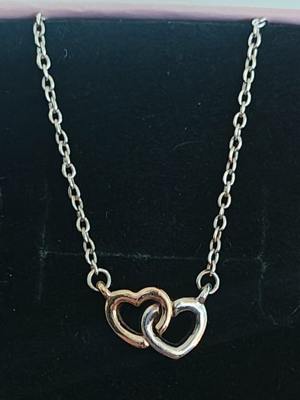 Authentic Retired Pandora United in Love Necklace Silver & 14K Gold 590517-45
